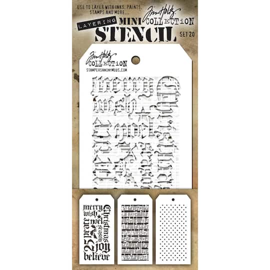 Stampers Anonymous Tim Holtz&#xAE; Mini Layered Stencil Set #20